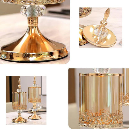 Pote de Vidro Elegante com Tampa