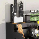 Prateleira Para Cozinha Em Aço Inox Multifuncional com Plataforma Porta Temperos