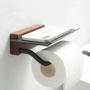 Suporte para Papel Higiênico com Detalhe em Madeira