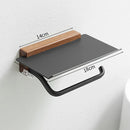Suporte para Papel Higiênico com Detalhe em Madeira