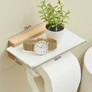 Suporte para Papel Higiênico com Detalhe em Madeira