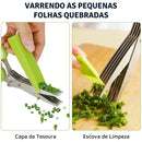 Tesoura de Cozinha Multifuncional Aço Inoxidável 5 Lâminas BStocker