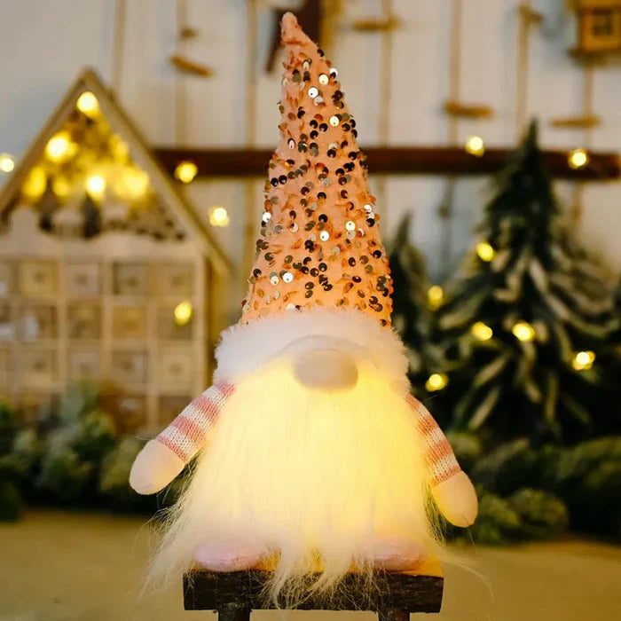 Boneco Gnomo Iluminado Decoração de Natal