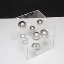 Caixa Decorativa em Acrílico com Bolas em Metal