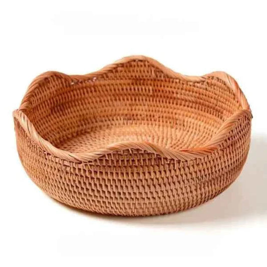 Cesto de Palha Rattan Trançado