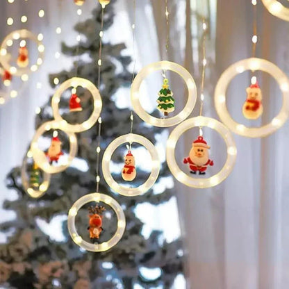Cortina de Luzes de Led Decoração de Natal
