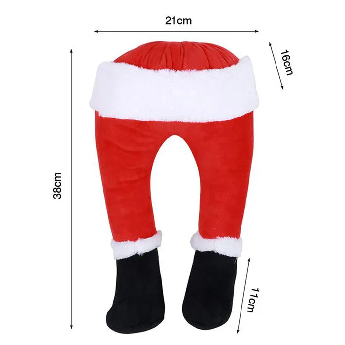 Decoração de Árvore de Natal Pernas de Papai Noel