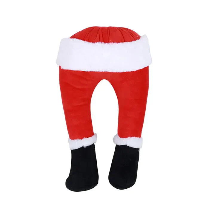 Decoração de Árvore de Natal Pernas de Papai Noel