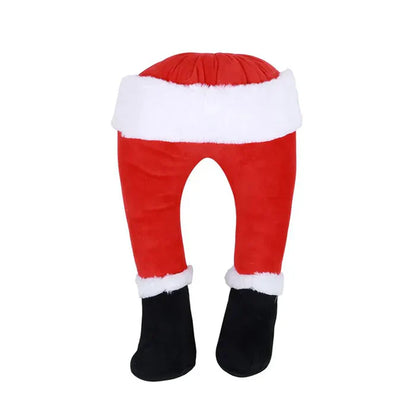 Decoração de Árvore de Natal Pernas de Papai Noel