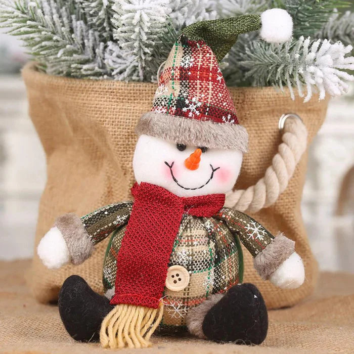 Enfeites de Natal Bonecos de Pelúcia Decorativos