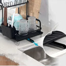 Escorredor de Louça Inox 2 Andares e Suporte de Talheres