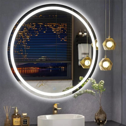 Espelho Redondo Luxo com LED Integrada Touch Screen