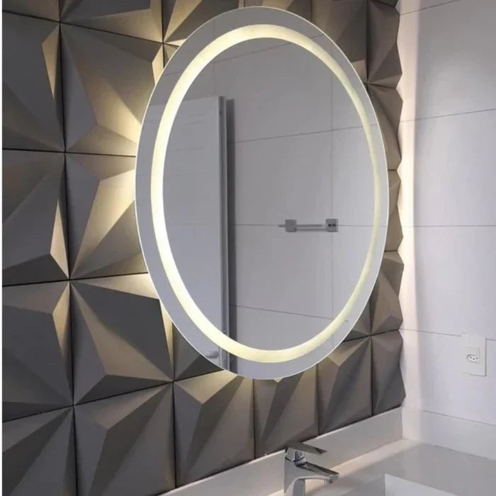 Espelho Redondo Luxo com LED Integrada Touch Screen