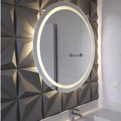 Espelho Redondo Luxo com LED Integrada Touch Screen