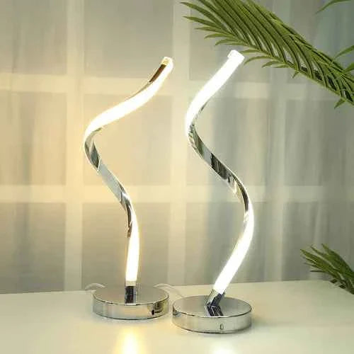 Luminária Abajur de Mesa Led Espiral