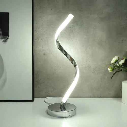 Luminária Abajur de Mesa Led Espiral