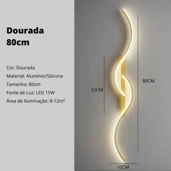 Luminária de Parede Arandela Onda Dupla