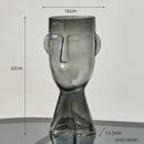 Terrário Transparente Vaso de Vidro para Decoração Face Abstrata