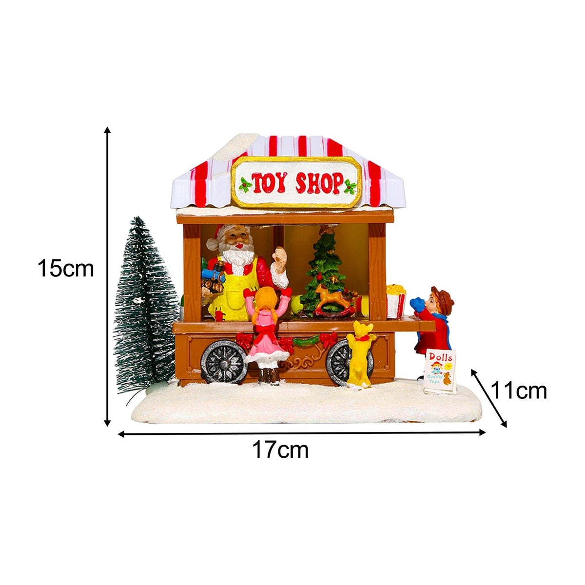 Decoração de Natal - Carrinho de Pipoca Musical