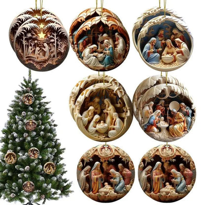 Enfeite Árvore de Natal Presépio 12 unidades