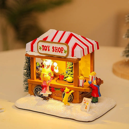Decoração de Natal - Carrinho de Pipoca Musical