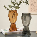 Terrário Transparente Vaso de Vidro para Decoração Face Abstrata