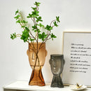 Terrário Transparente Vaso de Vidro para Decoração Face Abstrata