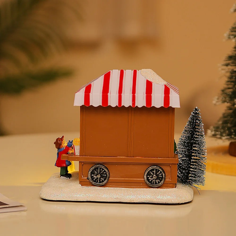 Decoração de Natal - Carrinho de Pipoca Musical