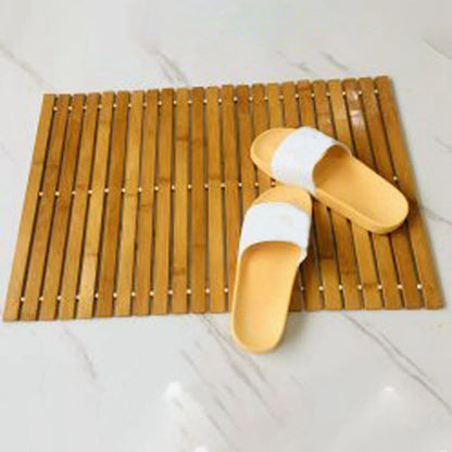 Tapete para Banheiro em Bambu Impermeável e Antiderrapante