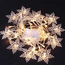 Varal de Luzes em Led Flocos de Neve
