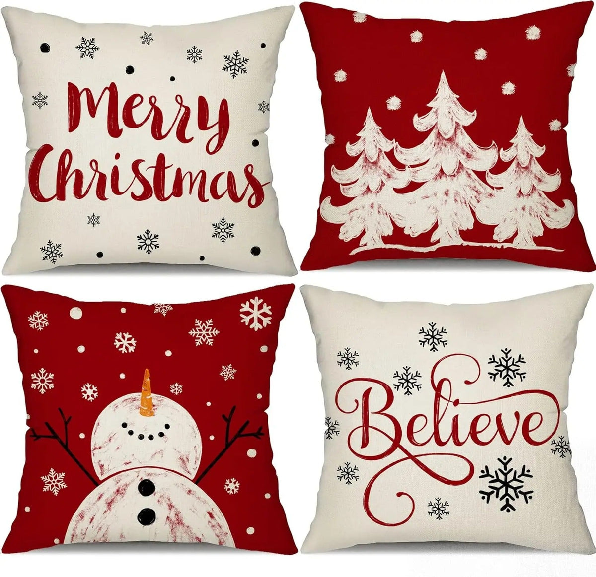 Kit 4 Capas de Almofadas Natal