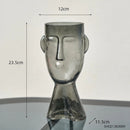 Terrário Transparente Vaso de Vidro para Decoração Face Abstrata