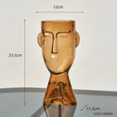 Terrário Transparente Vaso de Vidro para Decoração Face Abstrata