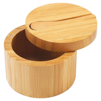 Porta Temperos e Sais em Bambu com Colher