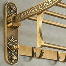 Porta Toalha Banheiro em Alumínio Dourado Luxo