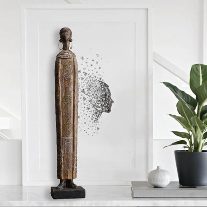 Estátua Africana Escultura de Resina